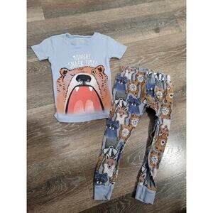 Carter's Toddler Boy Size 4t Blue Bear Animals 2 piece Pajamas pjs‎ #6